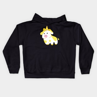 Cute banana cow Kids Hoodie